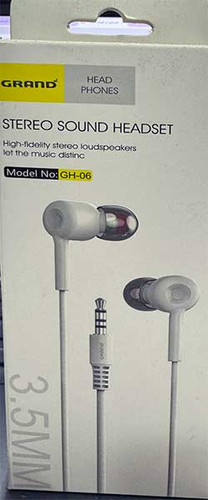 هندزفری سیمی گرند مدل Grand GH-06 با جک 3.5 میلی متری