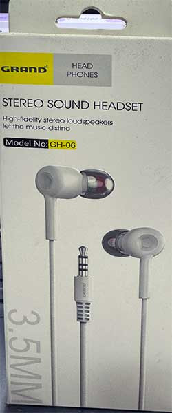 هندزفری سیمی گرند مدل Grand GH-06 با جک 3.5 میلی متری