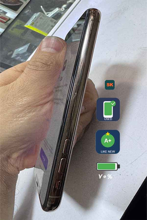 آیفون XS MAX کارکرده 256 گیگ گلد دو سیم کارت با باتری 70 درصد