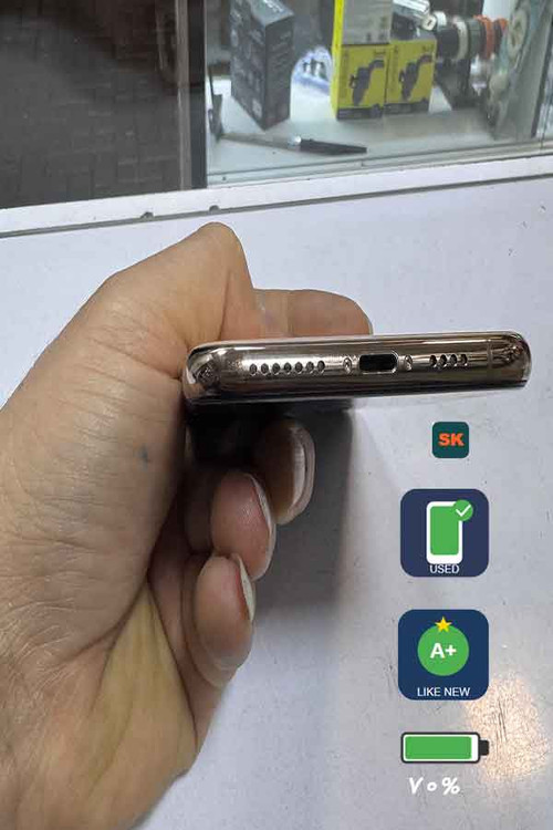 آیفون XS MAX کارکرده 256 گیگ گلد دو سیم کارت با باتری 70 درصد